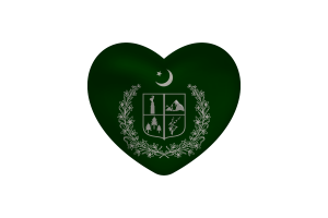 Love of Gilgit Baltistan Heart Shape flag
