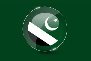 Islamabad Flag Glossy Round Button flag