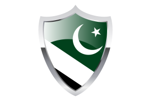 Islamabad Flag with Medieval Heater Shield flag
