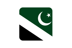 Islamabad Flag Square Rounded Shape flag