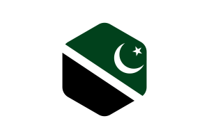 Islamabad Flag Rounded Hexagon Shape flag