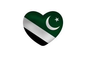 Love of Islamabad Heart Shape flag