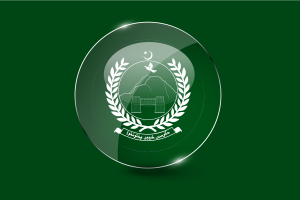 Khyber Pakhtunkhwa Flag Glossy Round Button flag