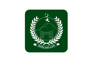 Khyber Pakhtunkhwa Flag Square Rounded Shape flag