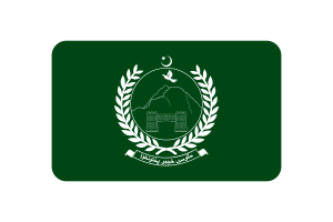 Khyber Pakhtunkhwa Flag rounded Rectangle Vector Illustration flag