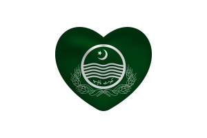 Love of Punjab Heart Shape flag