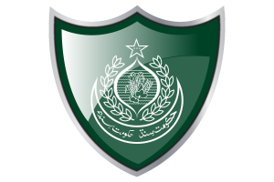 Shield with Flag of Sindh flag