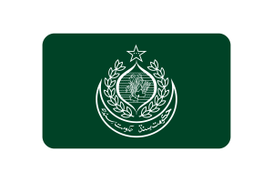Sindh Flag rounded Rectangle Vector Illustration flag