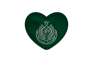 Love of Sindh Heart Shape flag