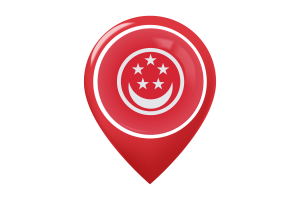 Civil Ensign of Singapore Flag Map Pin Icon flag