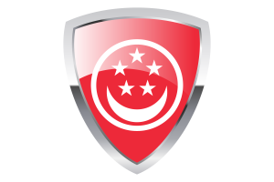 Civil Ensign of Singapore Shield Flag flag
