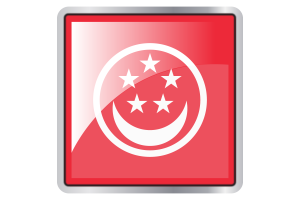 Civil Ensign of Singapore Flag Square icon flag