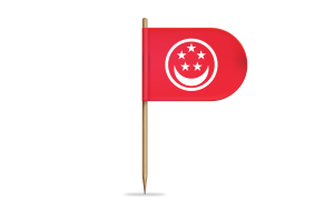 Civil Ensign of Singapore Flag for Desk, Table flag