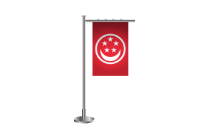 Civil Ensign of Singapore Standing Flag flag