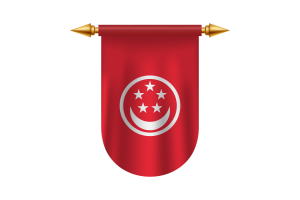 Civil Ensign of Singapore Flag Emblem Vector Images flag