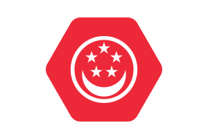 Civil Ensign of Singapore Flag Vector Illustration flag