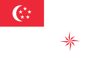 Emblem of Naval Ensign of Singapore (legal ratio) flag