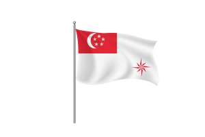 Naval Ensign of Singapore (legal ratio) Flag Clipart flag