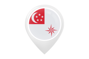 Naval Ensign of Singapore (legal ratio) Flag Map Pin Icon flag