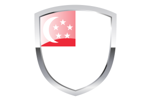 Naval Ensign of Singapore (legal ratio) Clipart flag