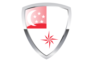 Naval Ensign of Singapore (legal ratio) Shield Flag flag