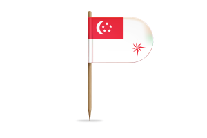 Naval Ensign of Singapore (legal ratio) Flag for Desk, Table flag