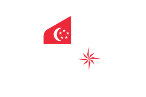 Naval Ensign of Singapore (legal ratio) Flag Rounded Hexagon Shape flag
