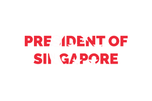 President of Singapore Text Art flag