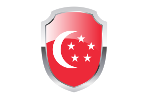 President of Singapore Shield Logo flag