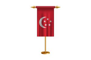 President of Singapore Flag Vector Free flag