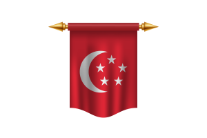 President of Singapore Flag Royal Banner flag