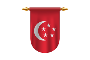President of Singapore Flag Emblem Vector Images flag