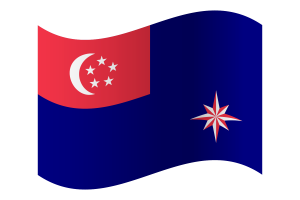 State Marine Ensign of Singapore Flag Map Pin Icon flag