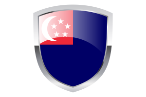 State Marine Ensign of Singapore Flag Vector Art flag