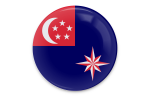 State Marine Ensign of Singapore Flag Square icon flag