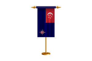 State Marine Ensign of Singapore Flag Vector Free flag