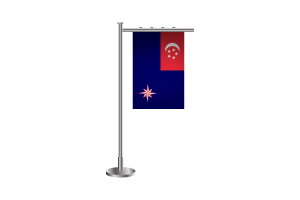State Marine Ensign of Singapore Standing Flag flag