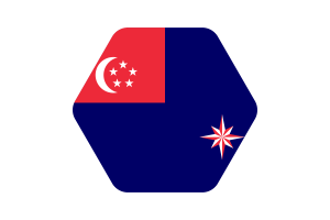 State Marine Ensign of Singapore Flag Vector Illustration flag