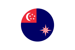 State Marine Ensign of Singapore Flag Circle Vector Free flag