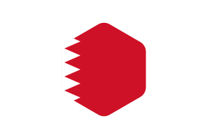 Kuwait Al-Sulami Flag Rounded Hexagon Shape flag
