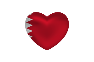 Love of Kuwait Al-Sulami Heart Shape flag