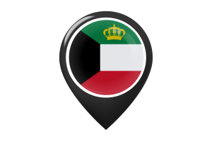 Standard of the Emir of Kuwait Flag Map Pin Icon flag