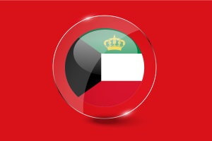 Standard of the Emir of Kuwait Flag Glossy Round Button flag