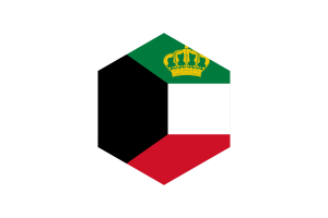 Standard of the Emir of Kuwait Flag Hexagon Shape flag