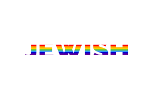 Jewish Text Art flag