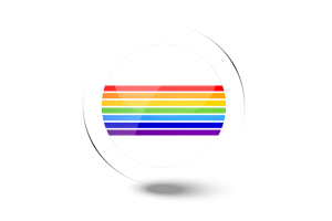 Jewish Flag Glossy Round Button flag