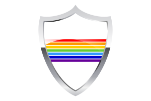 Jewish Flag with Medieval Heater Shield flag