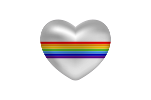 Love of Jewish Heart Shape flag