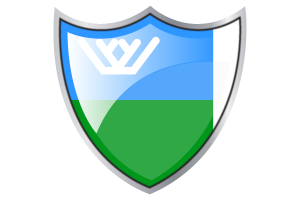 Shield with Flag of Yugra flag