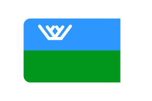 Yugra Flag rounded Rectangle Vector Illustration flag